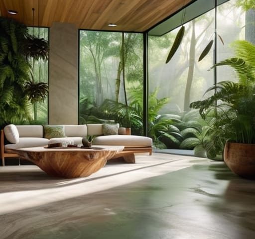Modern homes featuring biophilic design trends.