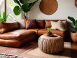 Bohemian interior design elements in a room.