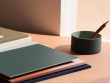 Selecting color palettes for branding identity.