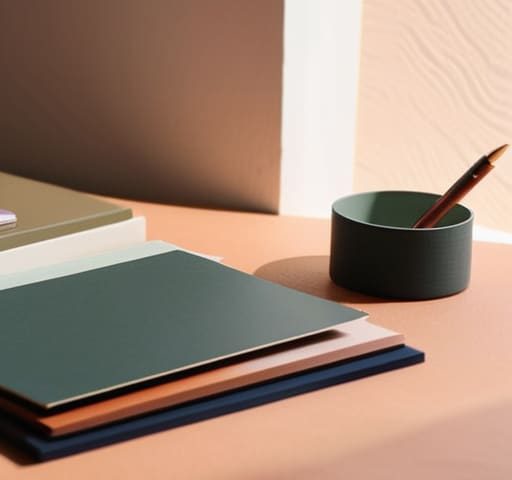 Selecting color palettes for branding identity.