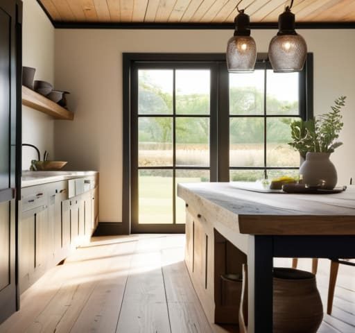Elements of farmhouse interior style.