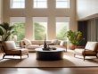Effective furniture arrangement in a room.