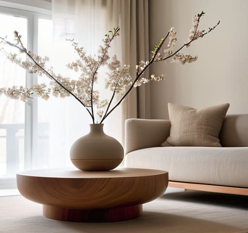 Minimalist Japandi style inspiration interior decor.