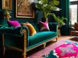 Vibrant room featuring maximalist interior style.