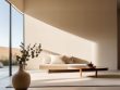 Living space with a minimalist aesthetic.