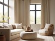 Elegant monochromatic interior design style.