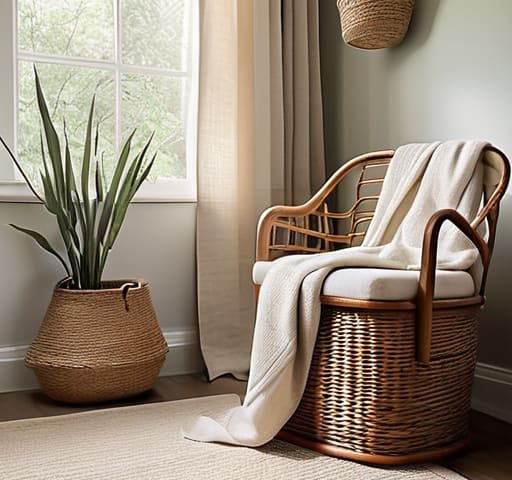 Peaceful nursery interior design concept.