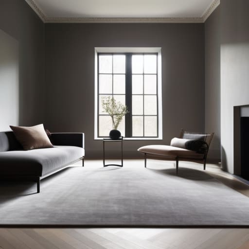 Visually unified monochrome room, The Final Layout.
