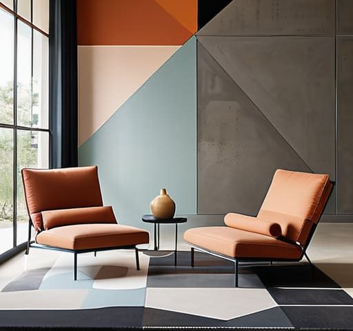 Graphic design for interiors in spatial layouts.