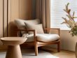 Minimalist interior with Japandi style elements.