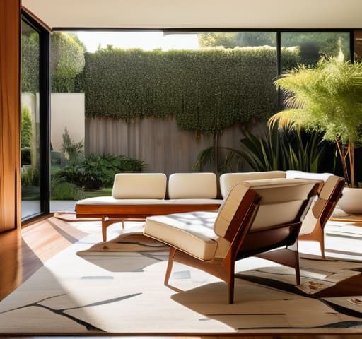 Mid century modern living room inspiration.