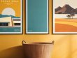 Vibrant retro poster art aesthetics.