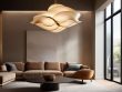 Modern sculptural lighting for interior rooms.