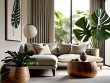 Incorporating indoor plants into modern apartment decor.