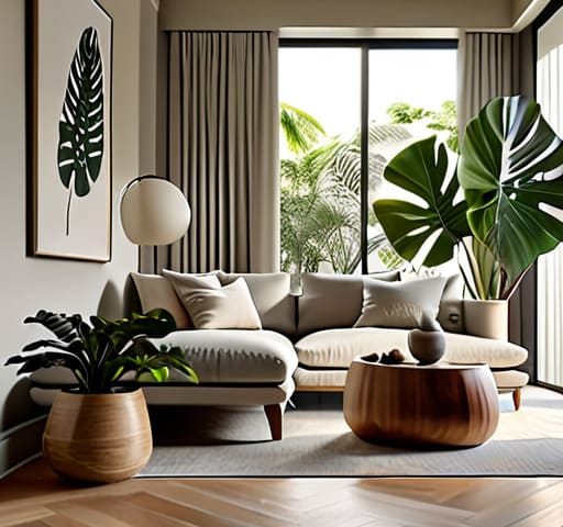Incorporating indoor plants into modern apartment decor.