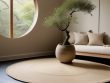 Minimalist Japandi interior style design.