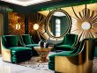 Elegant art deco home decor elements.