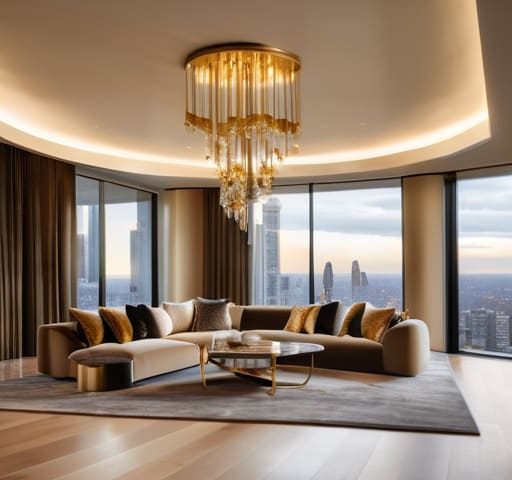 Elegant modern luxury interiors design.