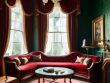 Elegant victorian era interiors with ornate decor.